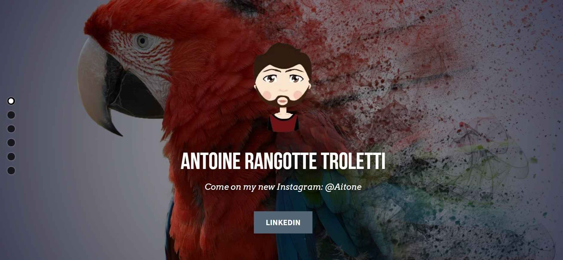 Antoine Rangotte Troletti website landing page Antoine Rangotte Troletti website landing page